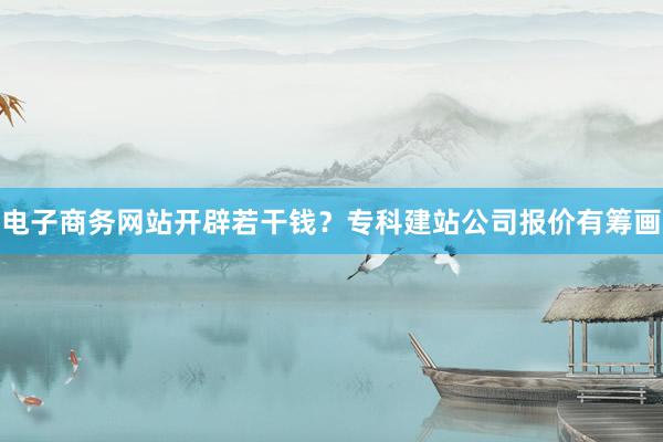 电子商务网站开辟若干钱？专科建站公司报价有筹画