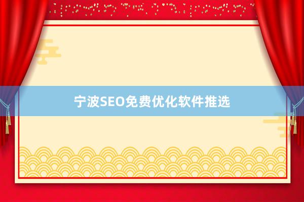 宁波SEO免费优化软件推选